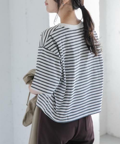 URBAN RESEARCH DOORS / アーバンリサーチ ドアーズ Tシャツ | FORK&SPOON　ショルダータックTシャツ（ホワイト系その他）