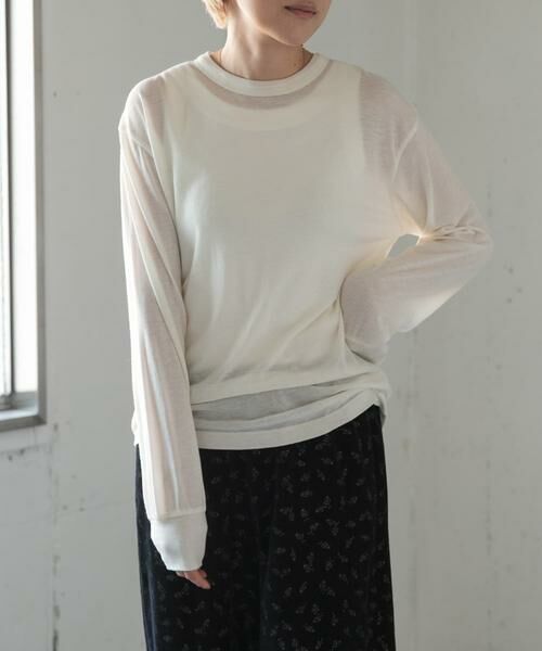 URBAN RESEARCH DOORS / アーバンリサーチ ドアーズ Tシャツ | FORK&SPOON　ウール混クルーネックカットソー | 詳細10