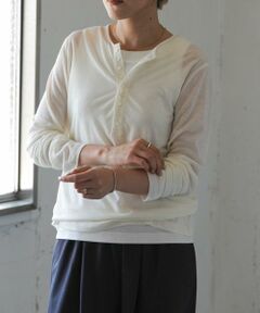 URBAN RESEARCH DOORS / アーバンリサーチ ドアーズ Tシャツ | FORK&SPOON　ウール混ヘンリーネックカットソー