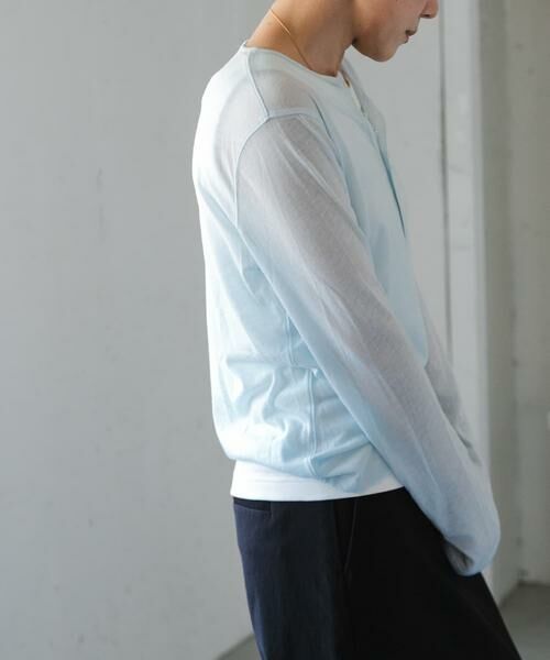 URBAN RESEARCH DOORS / アーバンリサーチ ドアーズ Tシャツ | FORK&SPOON　ウール混ヘンリーネックカットソー | 詳細1