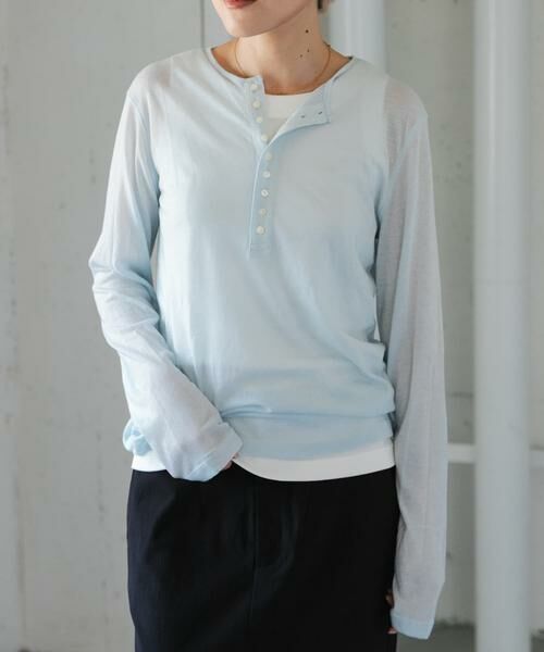 URBAN RESEARCH DOORS / アーバンリサーチ ドアーズ Tシャツ | FORK&SPOON　ウール混ヘンリーネックカットソー | 詳細3