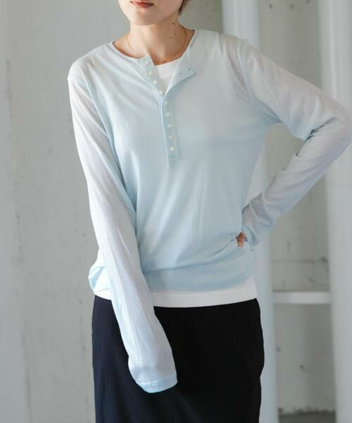 URBAN RESEARCH DOORS / アーバンリサーチ ドアーズ Tシャツ | FORK&SPOON　ウール混ヘンリーネックカットソー | 詳細4