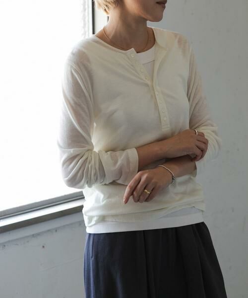 URBAN RESEARCH DOORS / アーバンリサーチ ドアーズ Tシャツ | FORK&SPOON　ウール混ヘンリーネックカットソー | 詳細11