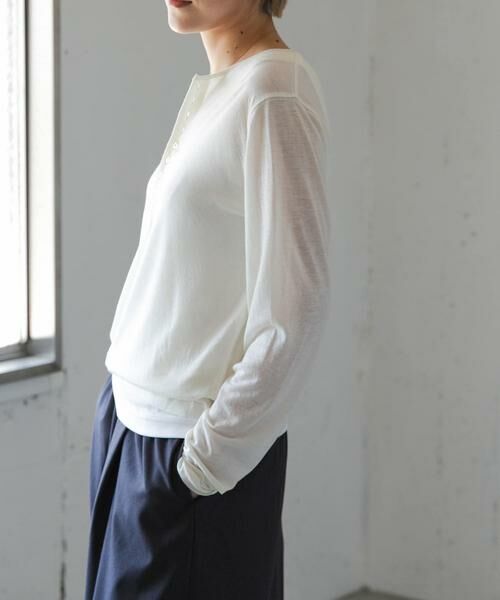 URBAN RESEARCH DOORS / アーバンリサーチ ドアーズ Tシャツ | FORK&SPOON　ウール混ヘンリーネックカットソー | 詳細14