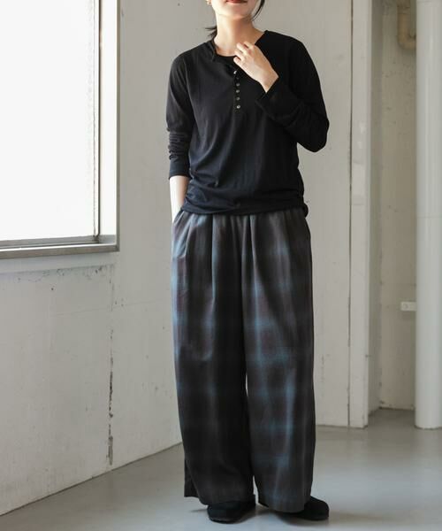 URBAN RESEARCH DOORS / アーバンリサーチ ドアーズ Tシャツ | FORK&SPOON　ウール混ヘンリーネックカットソー | 詳細24