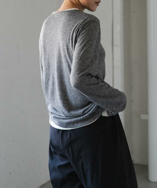 URBAN RESEARCH DOORS / アーバンリサーチ ドアーズ Tシャツ | FORK&SPOON　ウール混ヘンリーネックカットソー | 詳細27