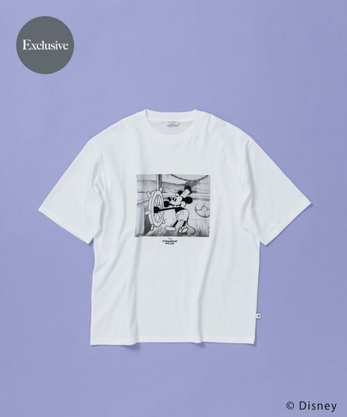 URBAN RESEARCH DOORS / アーバンリサーチ ドアーズ Tシャツ | 別注/Disney/フロッキープリントTシャツ（ホワイト）