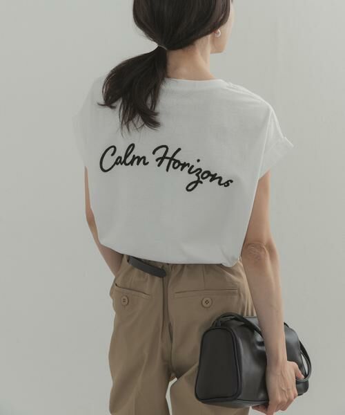 URBAN RESEARCH DOORS / アーバンリサーチ ドアーズ Tシャツ | 刺繍ロゴTシャツ（オフホワイト）