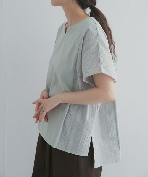 URBAN RESEARCH DOORS / アーバンリサーチ ドアーズ その他トップス | サイドレース刺繍切替プルオーバー | 詳細3