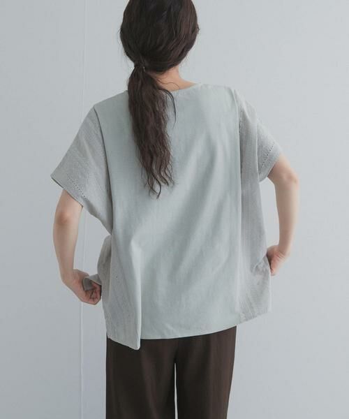 URBAN RESEARCH DOORS / アーバンリサーチ ドアーズ その他トップス | サイドレース刺繍切替プルオーバー | 詳細4