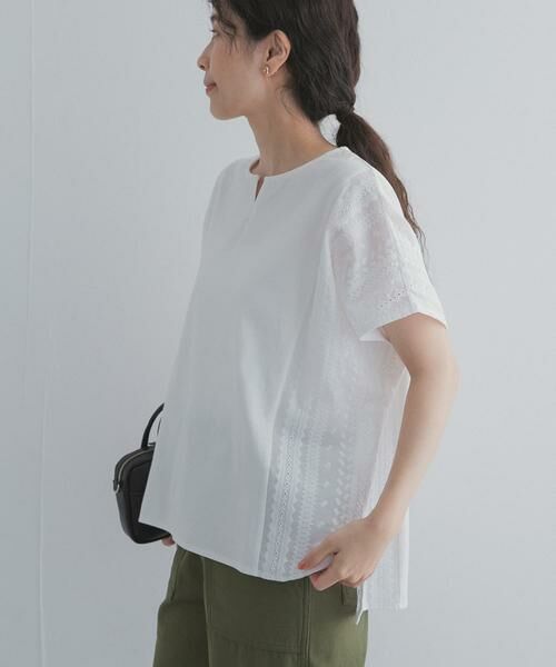 URBAN RESEARCH DOORS / アーバンリサーチ ドアーズ その他トップス | サイドレース刺繍切替プルオーバー | 詳細26