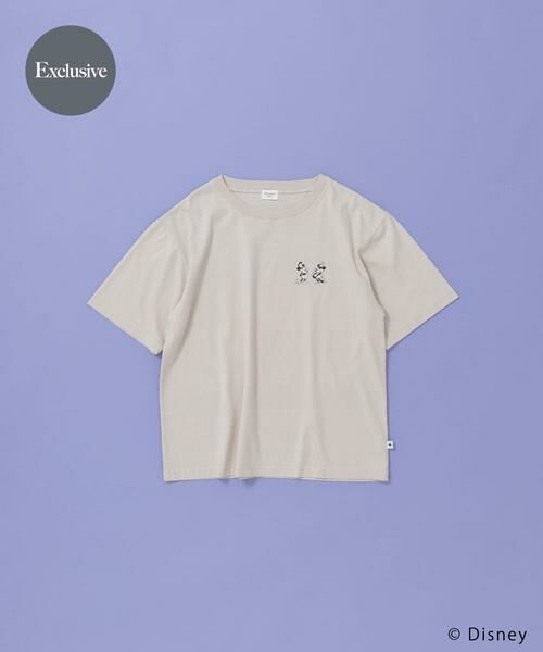 URBAN RESEARCH DOORS / アーバンリサーチ ドアーズ Tシャツ | 別注/Disney/バックプリントTシャツ（ライトベージュ）