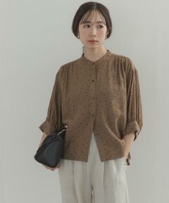 URBAN RESEARCH DOORS / アーバンリサーチ ドアーズ シャツ・ブラウス | 楊柳ドット5分袖ブラウス