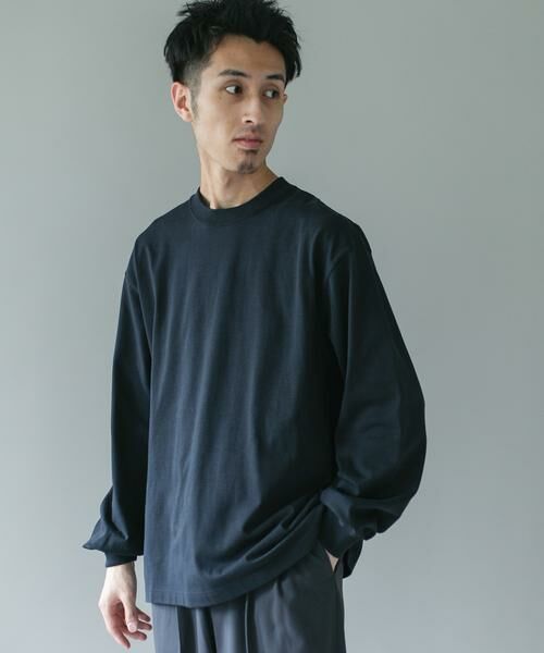 URBAN RESEARCH DOORS / アーバンリサーチ ドアーズ Tシャツ | 10.5オンス ヘビーウェイトロングスリーブ Tシャツ(チャコールグレー)
