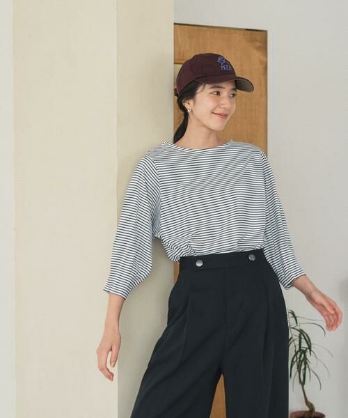 URBAN RESEARCH DOORS / アーバンリサーチ ドアーズ Tシャツ | タックスリーブボーダープルオーバー | 詳細14