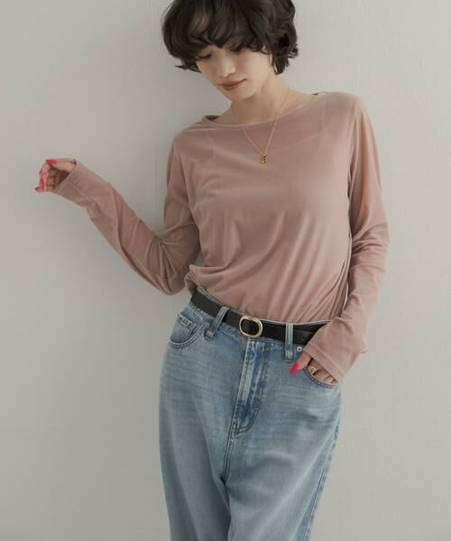 URBAN RESEARCH DOORS / アーバンリサーチ ドアーズ Tシャツ | シアーベロアプルオーバー | 詳細14