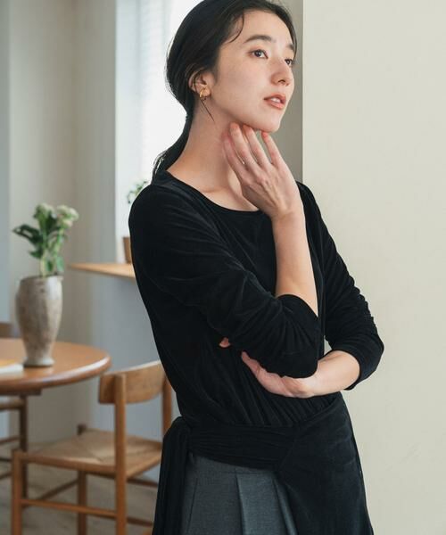 URBAN RESEARCH DOORS / アーバンリサーチ ドアーズ Tシャツ | シアーベロアプルオーバー | 詳細14