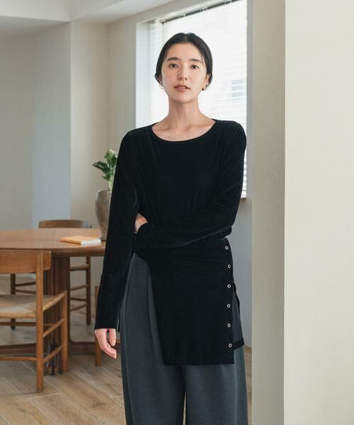URBAN RESEARCH DOORS / アーバンリサーチ ドアーズ Tシャツ | シアーベロアプルオーバー | 詳細15