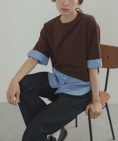 URBAN RESEARCH DOORS / アーバンリサーチ ドアーズ Tシャツ | フェイクレイヤードニットプルオーバー