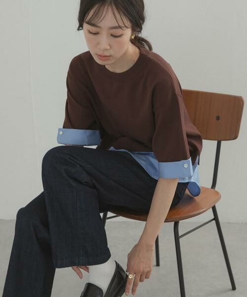 URBAN RESEARCH DOORS / アーバンリサーチ ドアーズ Tシャツ | フェイクレイヤードニットプルオーバー | 詳細1