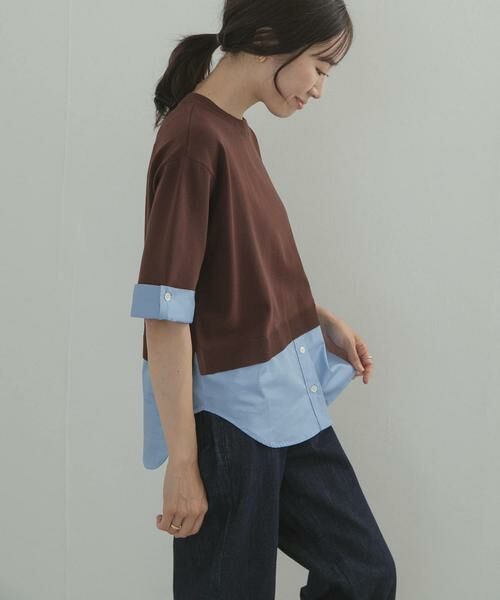 URBAN RESEARCH DOORS / アーバンリサーチ ドアーズ Tシャツ | フェイクレイヤードニットプルオーバー | 詳細2