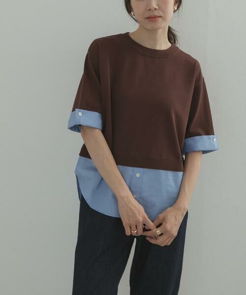 URBAN RESEARCH DOORS / アーバンリサーチ ドアーズ Tシャツ | フェイクレイヤードニットプルオーバー | 詳細3