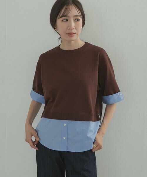 URBAN RESEARCH DOORS / アーバンリサーチ ドアーズ Tシャツ | フェイクレイヤードニットプルオーバー | 詳細4
