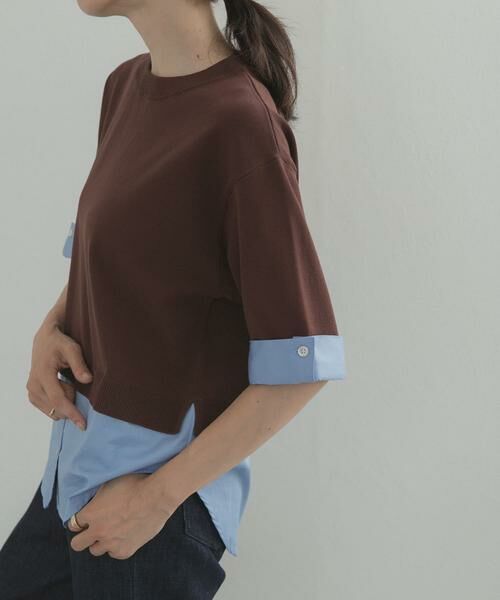 URBAN RESEARCH DOORS / アーバンリサーチ ドアーズ Tシャツ | フェイクレイヤードニットプルオーバー | 詳細5
