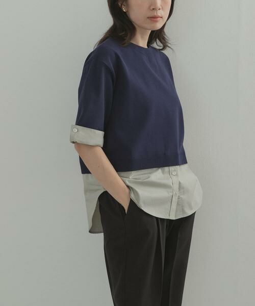 URBAN RESEARCH DOORS / アーバンリサーチ ドアーズ Tシャツ | フェイクレイヤードニットプルオーバー | 詳細11