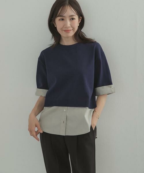 URBAN RESEARCH DOORS / アーバンリサーチ ドアーズ Tシャツ | フェイクレイヤードニットプルオーバー | 詳細12