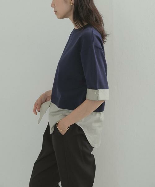 URBAN RESEARCH DOORS / アーバンリサーチ ドアーズ Tシャツ | フェイクレイヤードニットプルオーバー | 詳細14