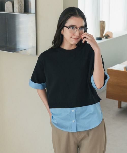 URBAN RESEARCH DOORS / アーバンリサーチ ドアーズ Tシャツ | フェイクレイヤードニットプルオーバー | 詳細22