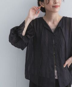 URBAN RESEARCH DOORS / アーバンリサーチ ドアーズ シャツ・ブラウス | シアーチェックブラウス