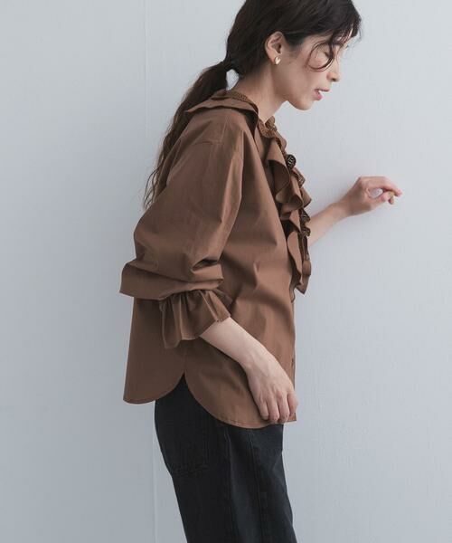 URBAN RESEARCH DOORS / アーバンリサーチ ドアーズ シャツ・ブラウス | レースラッフルブラウス | 詳細4