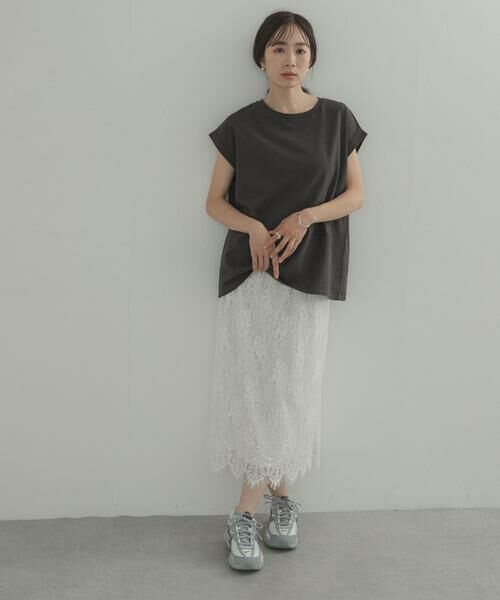 URBAN RESEARCH DOORS / アーバンリサーチ ドアーズ ロング・マキシ丈スカート | 2wayフロッキーレーススカート | 詳細15