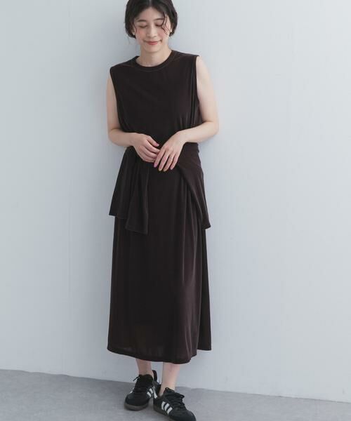 URBAN RESEARCH DOORS / アーバンリサーチ ドアーズ ワンピース | シアーベロアワンピース（ブラウン）