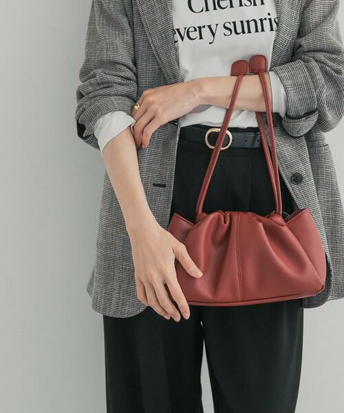 URBAN RESEARCH DOORS / アーバンリサーチ ドアーズ ショルダーバッグ | 2way巾着ショルダー（レッド）