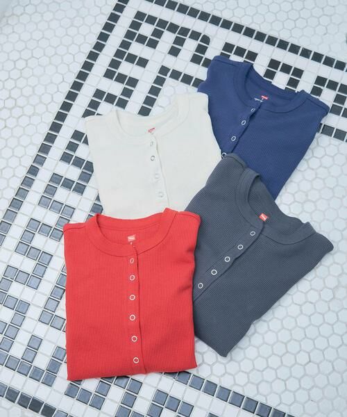 URBAN RESEARCH DOORS / アーバンリサーチ ドアーズ カーディガン・ボレロ | 『別注』HANES×DOORS ワッフルコンパクトカーディガン | 詳細8