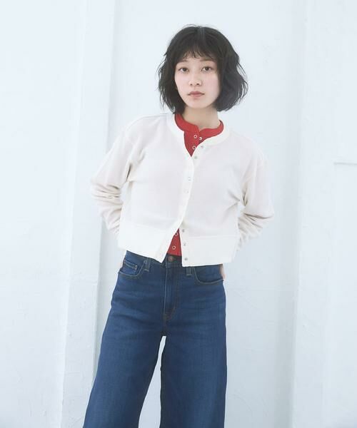 URBAN RESEARCH DOORS / アーバンリサーチ ドアーズ カーディガン・ボレロ | 『別注』HANES×DOORS ワッフルコンパクトカーディガン | 詳細25