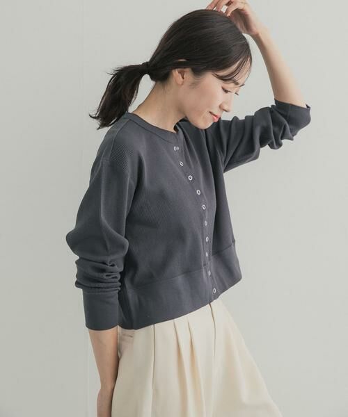 URBAN RESEARCH DOORS / アーバンリサーチ ドアーズ カーディガン・ボレロ | 『別注』HANES×DOORS ワッフルコンパクトカーディガン | 詳細29