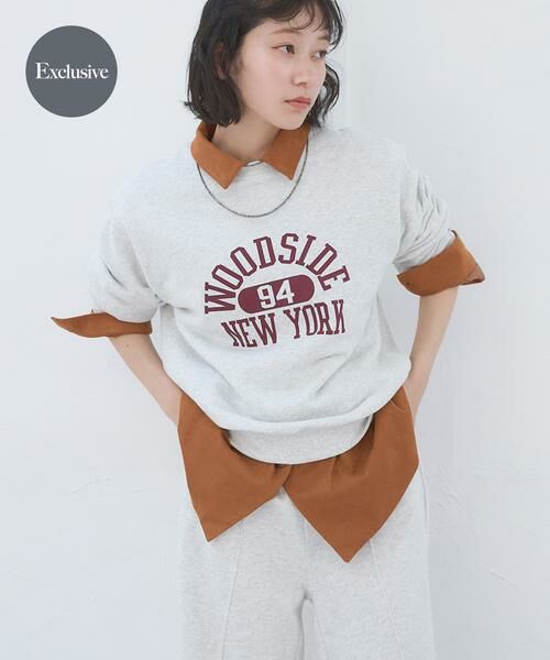 URBAN RESEARCH DOORS / アーバンリサーチ ドアーズ スウェット | 『別注』Champion×DOORS　SWEAT CREWNECK PULLOVER（アイボリー）