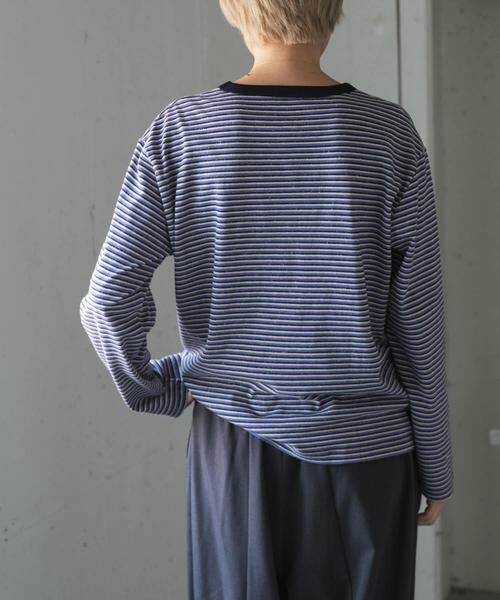 URBAN RESEARCH DOORS / アーバンリサーチ ドアーズ Tシャツ | FORK&SPOON　プレーティングボーダーロングスリーブTシャツ | 詳細3