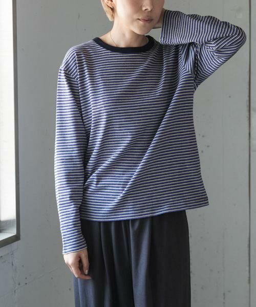 URBAN RESEARCH DOORS / アーバンリサーチ ドアーズ Tシャツ | FORK&SPOON　プレーティングボーダーロングスリーブTシャツ | 詳細6