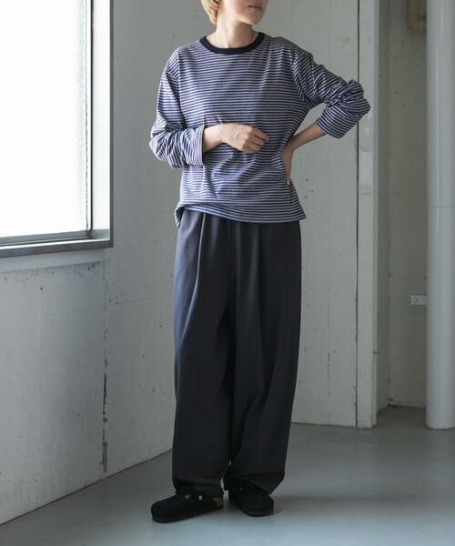 URBAN RESEARCH DOORS / アーバンリサーチ ドアーズ Tシャツ | FORK&SPOON　プレーティングボーダーロングスリーブTシャツ | 詳細7