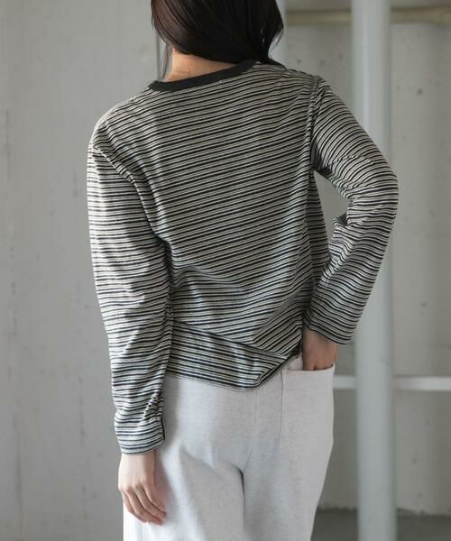 URBAN RESEARCH DOORS / アーバンリサーチ ドアーズ Tシャツ | FORK&SPOON　プレーティングボーダーロングスリーブTシャツ | 詳細11