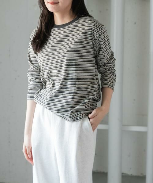 URBAN RESEARCH DOORS / アーバンリサーチ ドアーズ Tシャツ | FORK&SPOON　プレーティングボーダーロングスリーブTシャツ | 詳細14