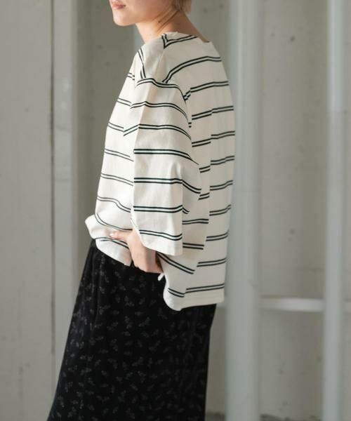 URBAN RESEARCH DOORS / アーバンリサーチ ドアーズ Tシャツ | FORK&SPOON　ワイド8分袖ボーダープルオーバー | 詳細2