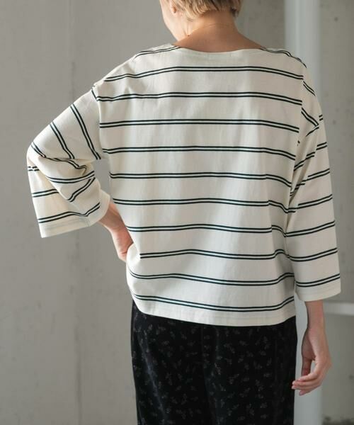 URBAN RESEARCH DOORS / アーバンリサーチ ドアーズ Tシャツ | FORK&SPOON　ワイド8分袖ボーダープルオーバー | 詳細3