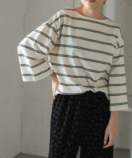 URBAN RESEARCH DOORS / アーバンリサーチ ドアーズ Tシャツ | FORK&SPOON　ワイド8分袖ボーダープルオーバー | 詳細6