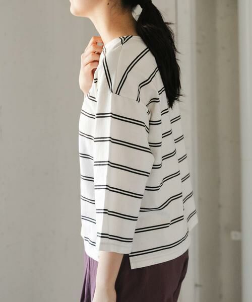 URBAN RESEARCH DOORS / アーバンリサーチ ドアーズ Tシャツ | FORK&SPOON　ワイド8分袖ボーダープルオーバー | 詳細14